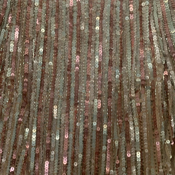 Mac Douggal Sequin Flutter-Sleeve Gown Women’s Rose Sz8  *FLAW* #001 - Picture 10 of 16